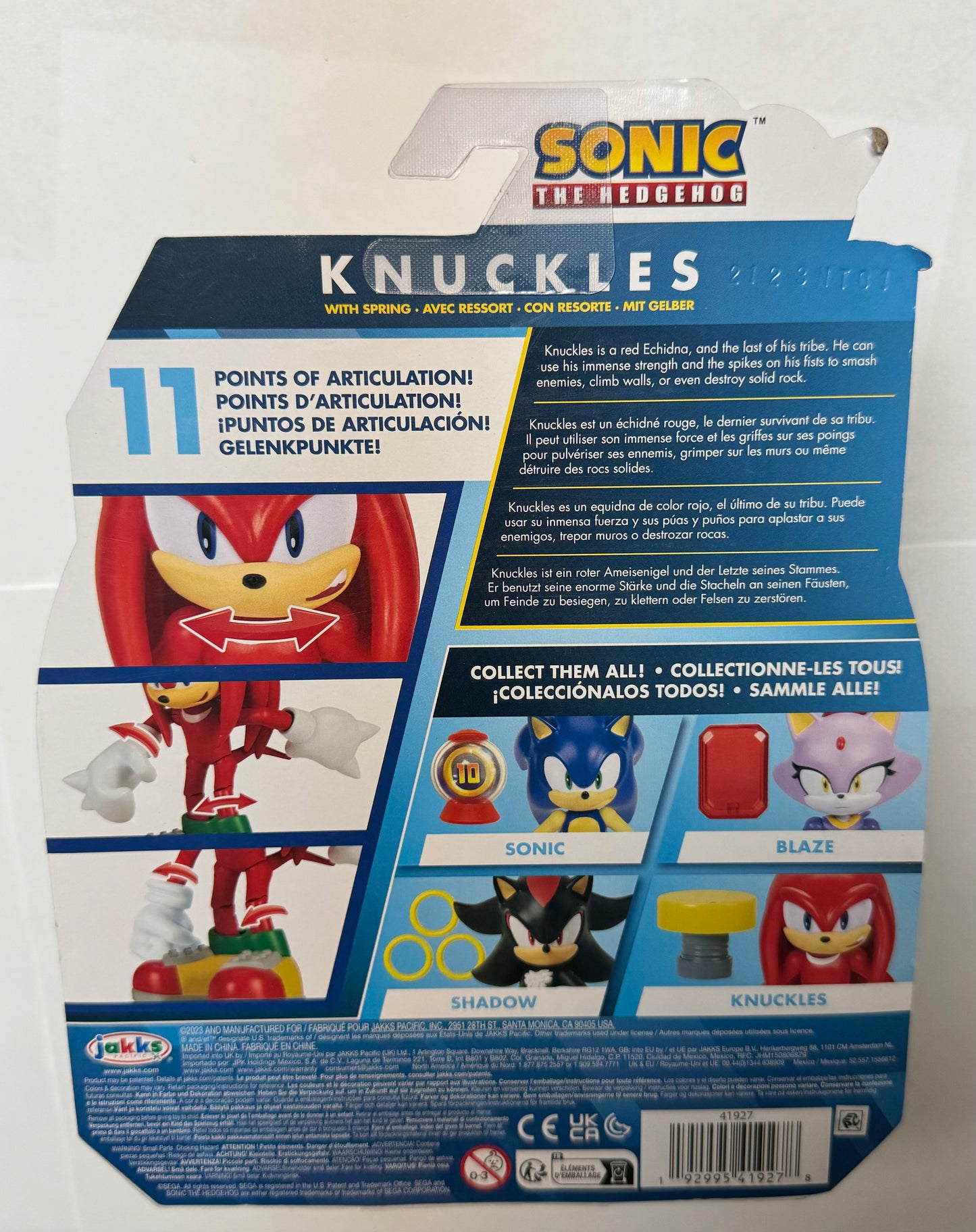 Jakks Sonic 4" Inch Articulated Figure Knuckles