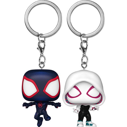Pop! Spider-Man: Across the Spider-Verse Spider-Gwen and Spider-Man Keychain BUNDLE/LOT