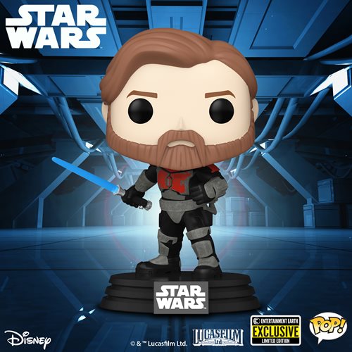 (Pre-Order) Pop! Star Wars: The Clone Wars Obi-Wan Kenobi Mandalorian Armor Vinyl Figure #599 - Entertainment Earth Exclusive