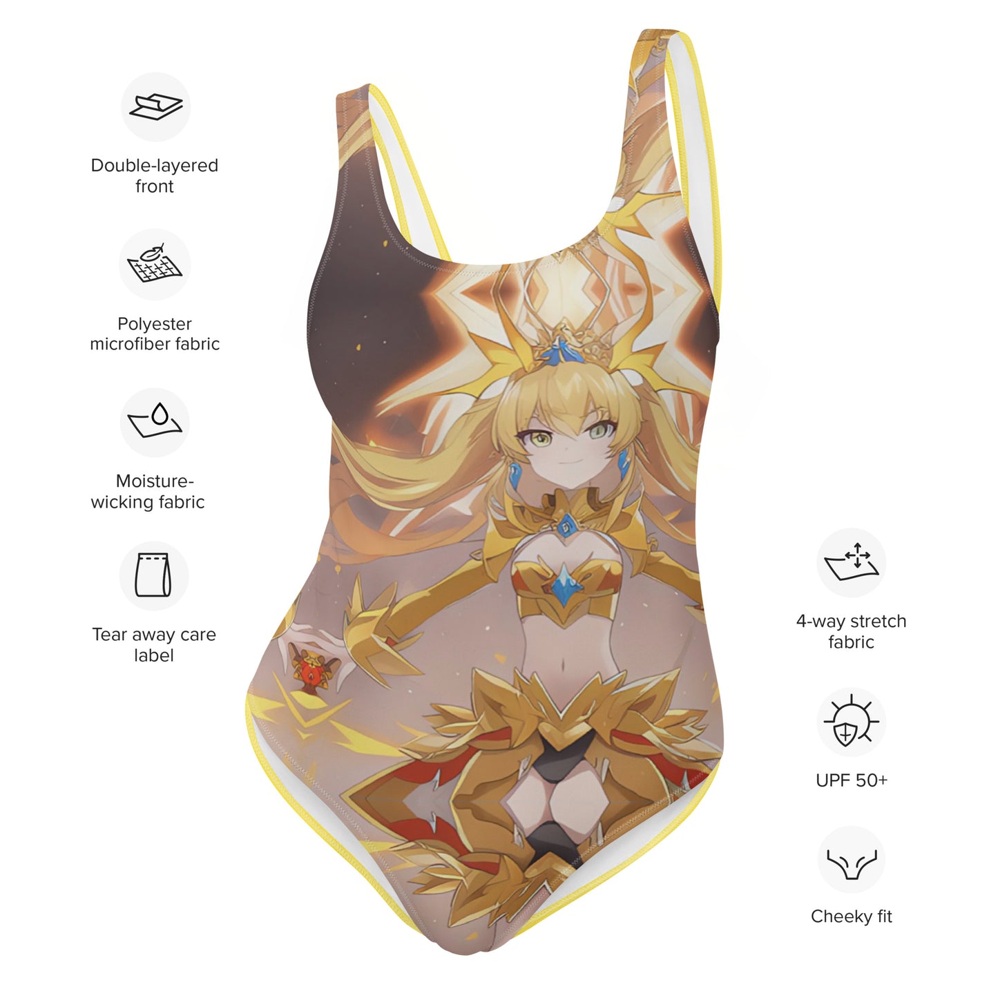 General Kalina Lakkari Kawieshan Warriors Yellow One-Piece Swimsuit