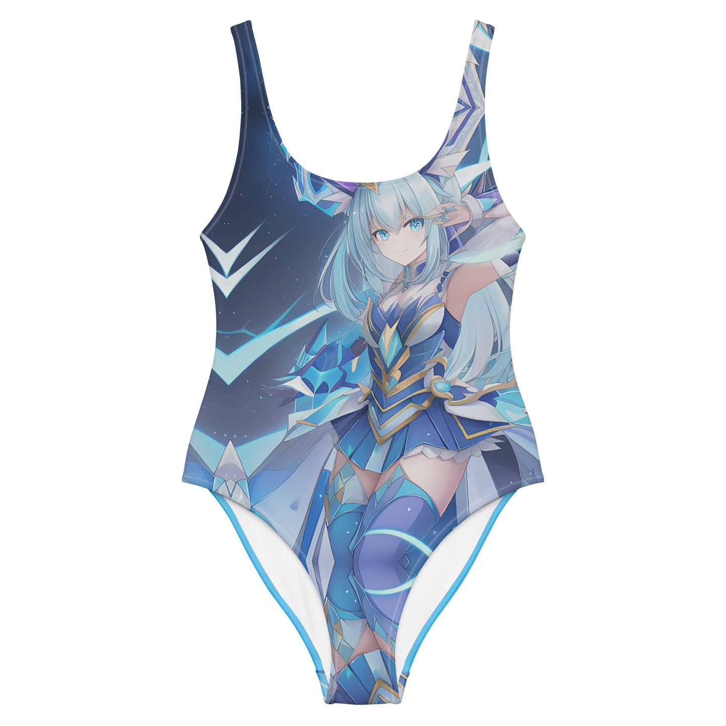 General Azula Ayala Kawieshan Warriors Blue One-Piece Swimsuit