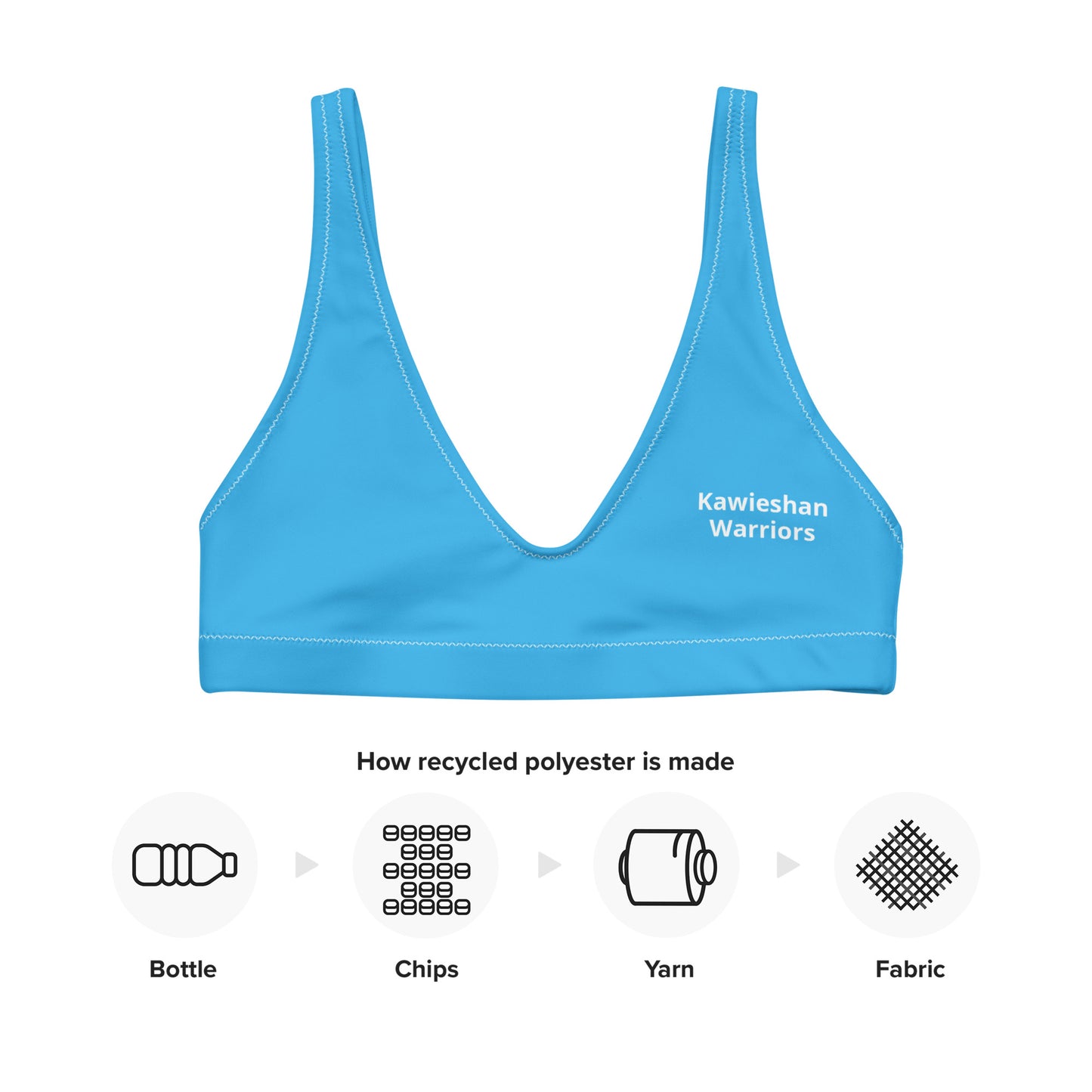 Kawieshan Warriors Red White and Blue Padded Bikini Top
