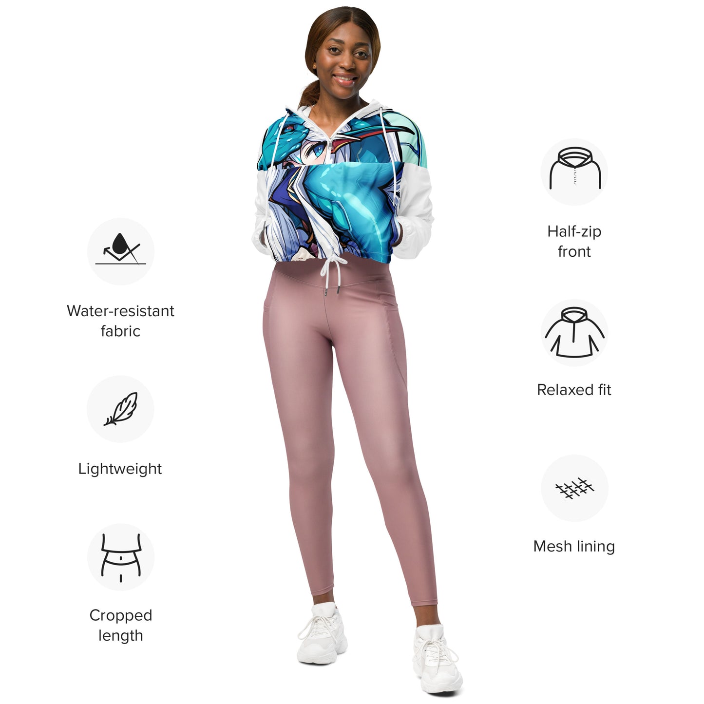 Kawieshan Warriors General Amy ben Efron v’ Jincy Women’s Cropped Windbreaker