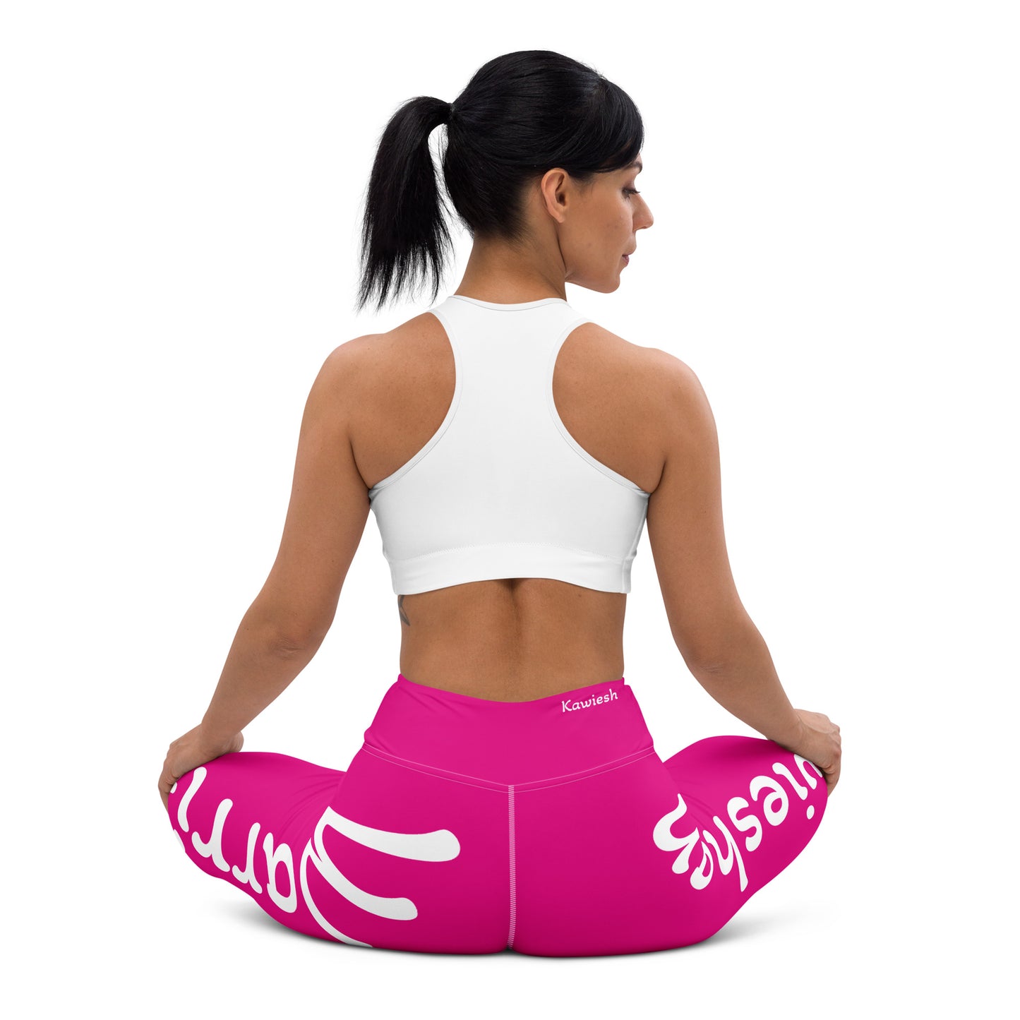 Kawieshan Warriors Pink and White Yoga Leggings