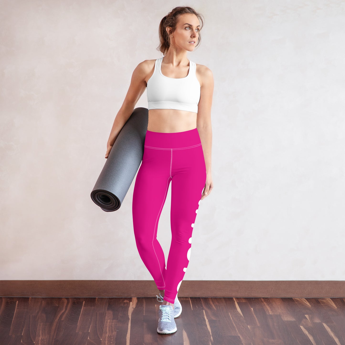 Kawieshan Warriors Pink and White Yoga Leggings