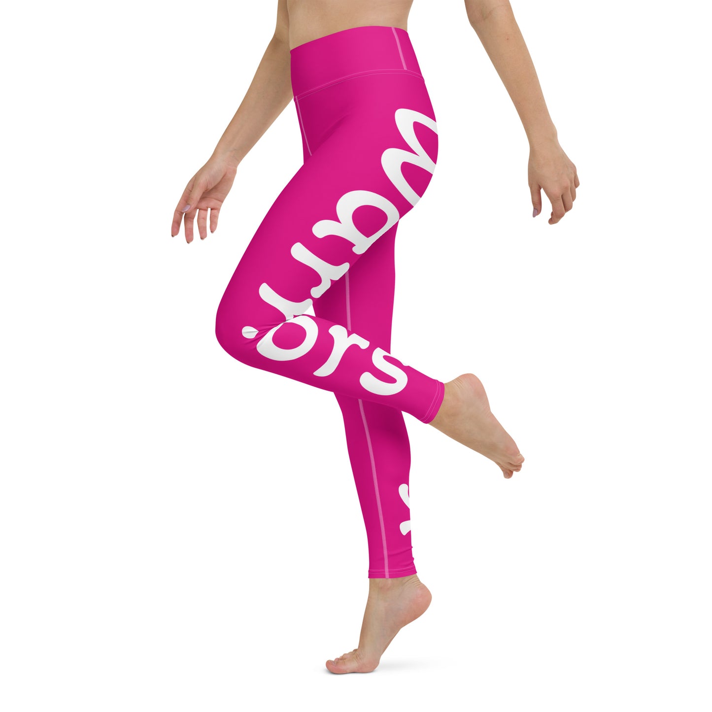 Kawieshan Warriors Pink and White Yoga Leggings