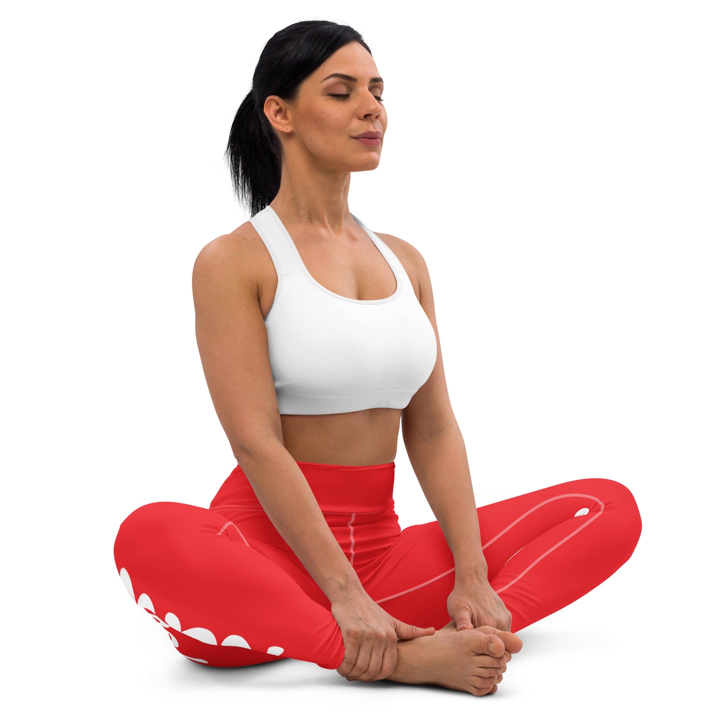 Kawieshan Warriors Red and White Yoga Leggings