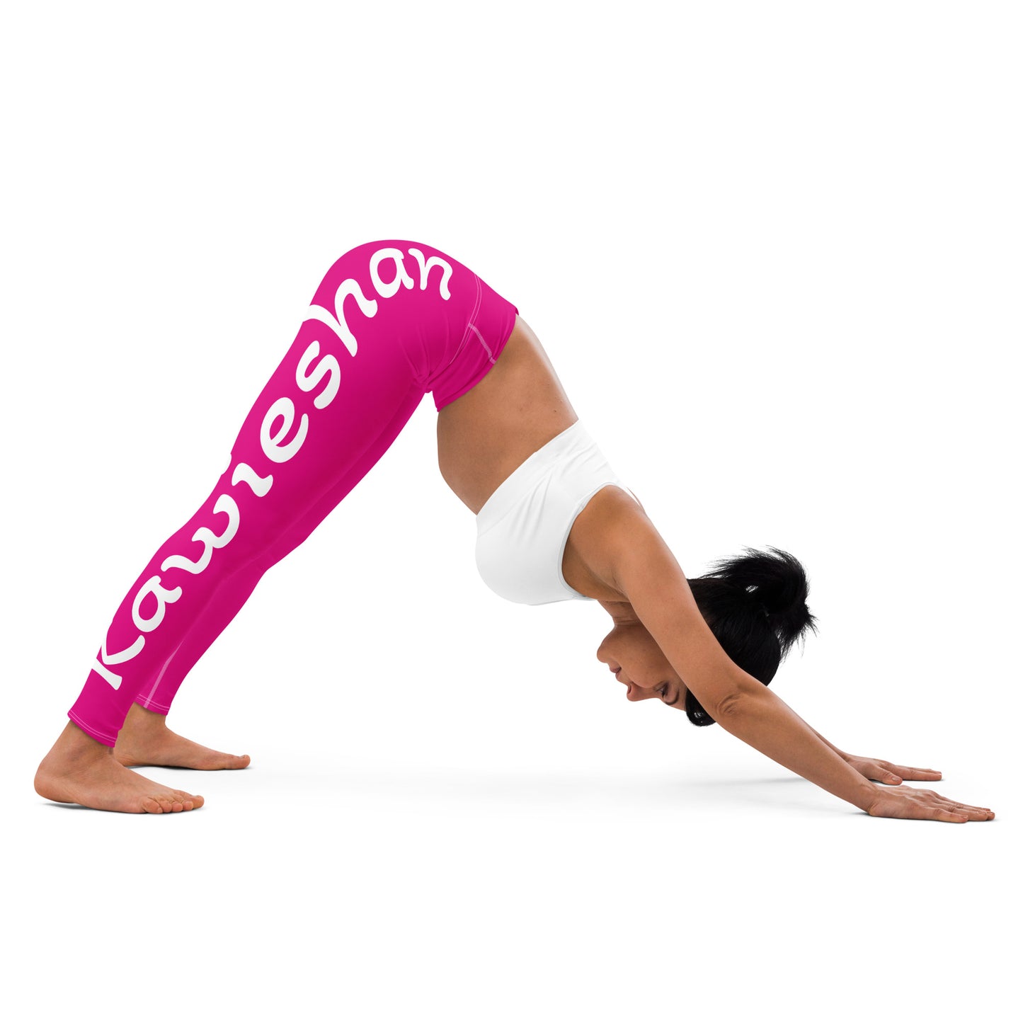 Kawieshan Warriors Pink and White Yoga Leggings