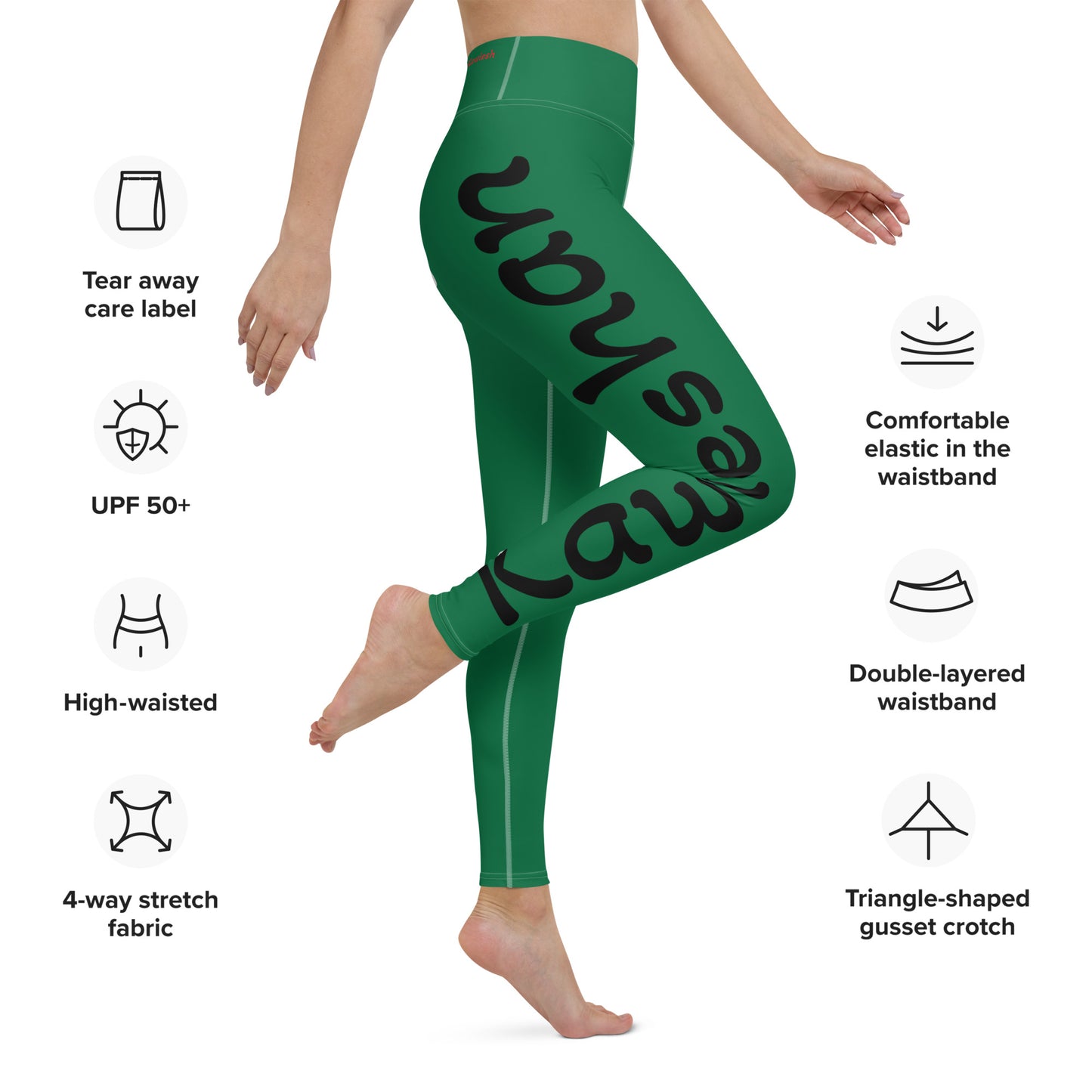 Kawieshan Warriors Green and Grey Yoga Leggings