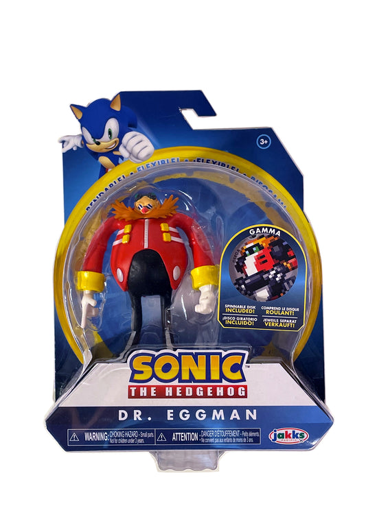 Rare Misprint Jakks Sonic the Hedgehog 4" Bendable Figure Wave 2 Dr. Eggman "Super Sonic"