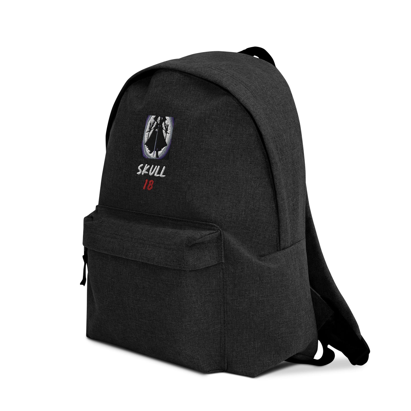 Skull Number 18 Embroidered Backpack