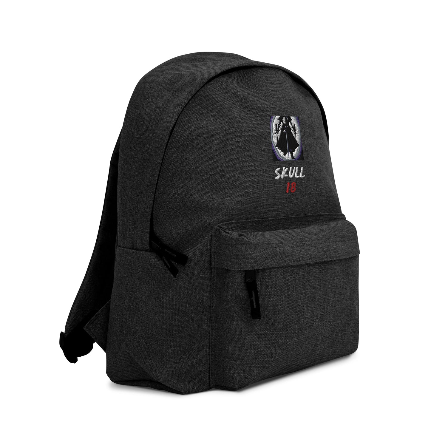 Skull Number 18 Embroidered Backpack