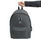 Skull Number 18 Embroidered Backpack