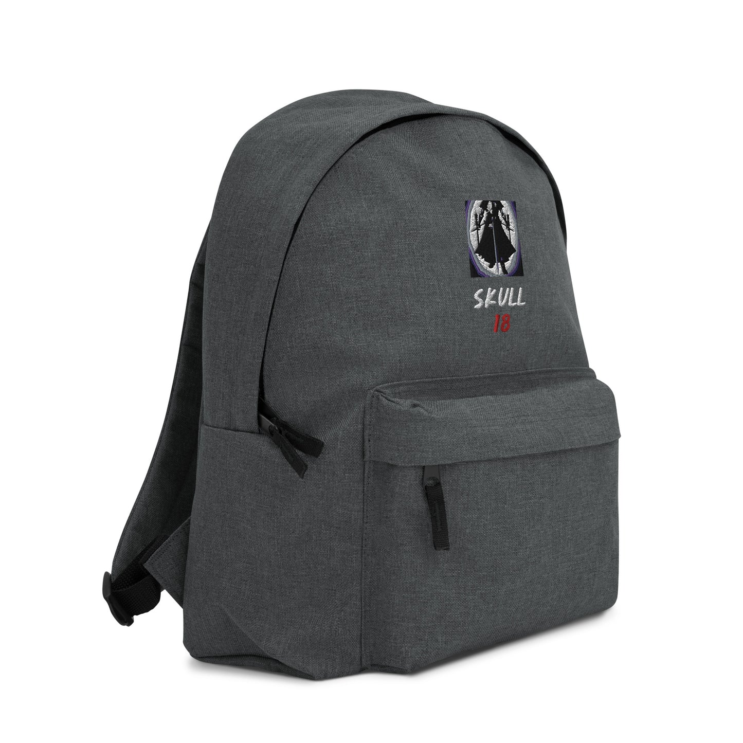 Skull Number 18 Embroidered Backpack