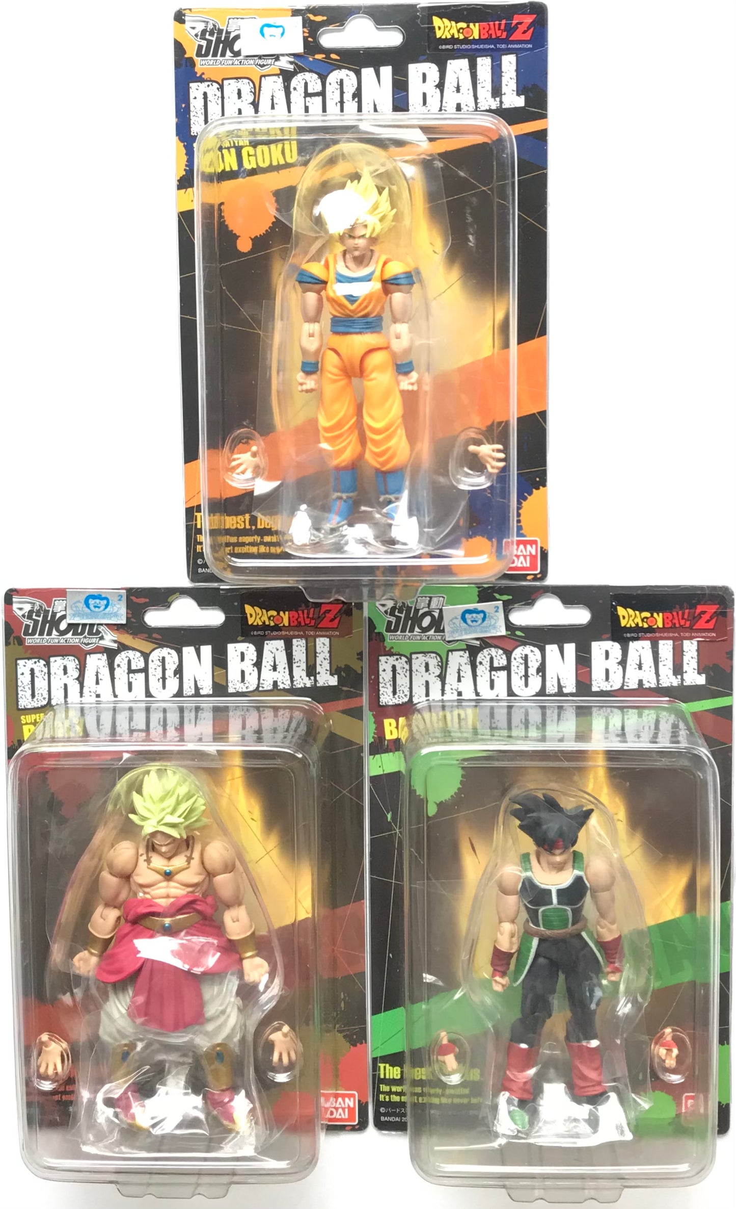 Shodo Dragon Ball Z Super Saiyan Broly, Son Goku, and Bardock Figure BUNDLE/LOT