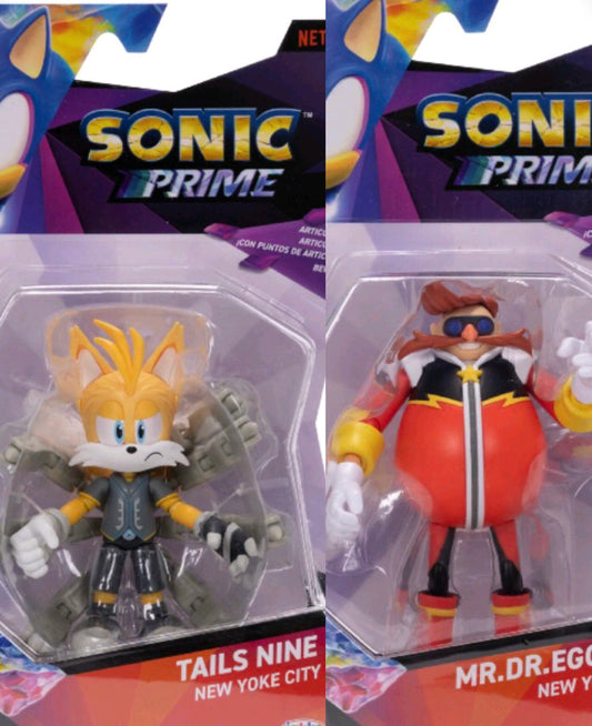 (Provisional Pre-Order) Jakks Netflix Sonic Prime 5" In Figure Tails Nine Mr. Dr. Eggman New Yoke City BUNDLE/LOT
