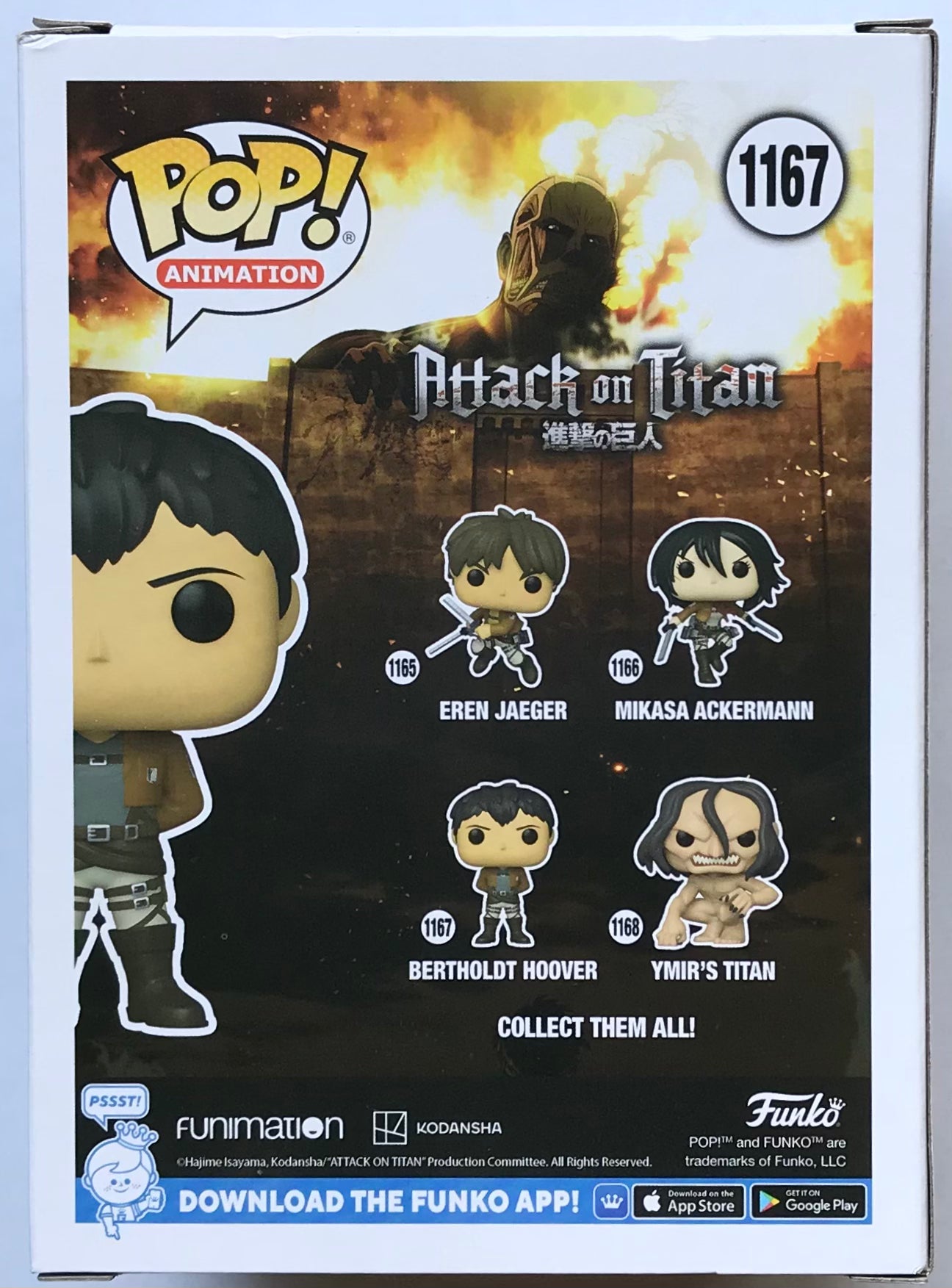 Attack on Titan Bertholdt Hoover Pop! Vinyl Figure 1167