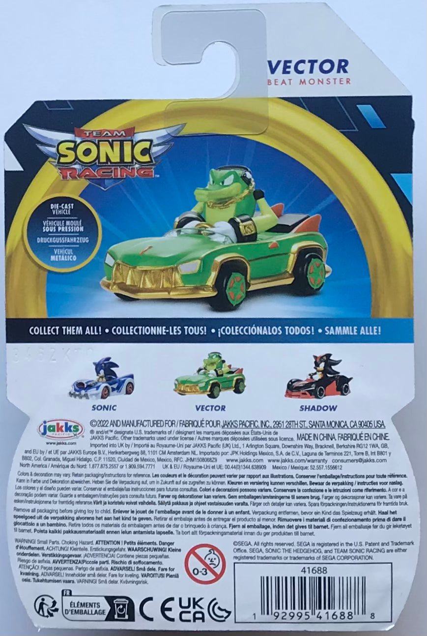 Jakks Sonic Team Racers Mini Vector the Crocodile Toy