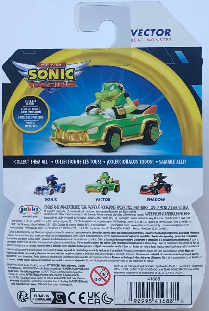 Jakks Sonic Team Racers Mini Vector the Crocodile Toy