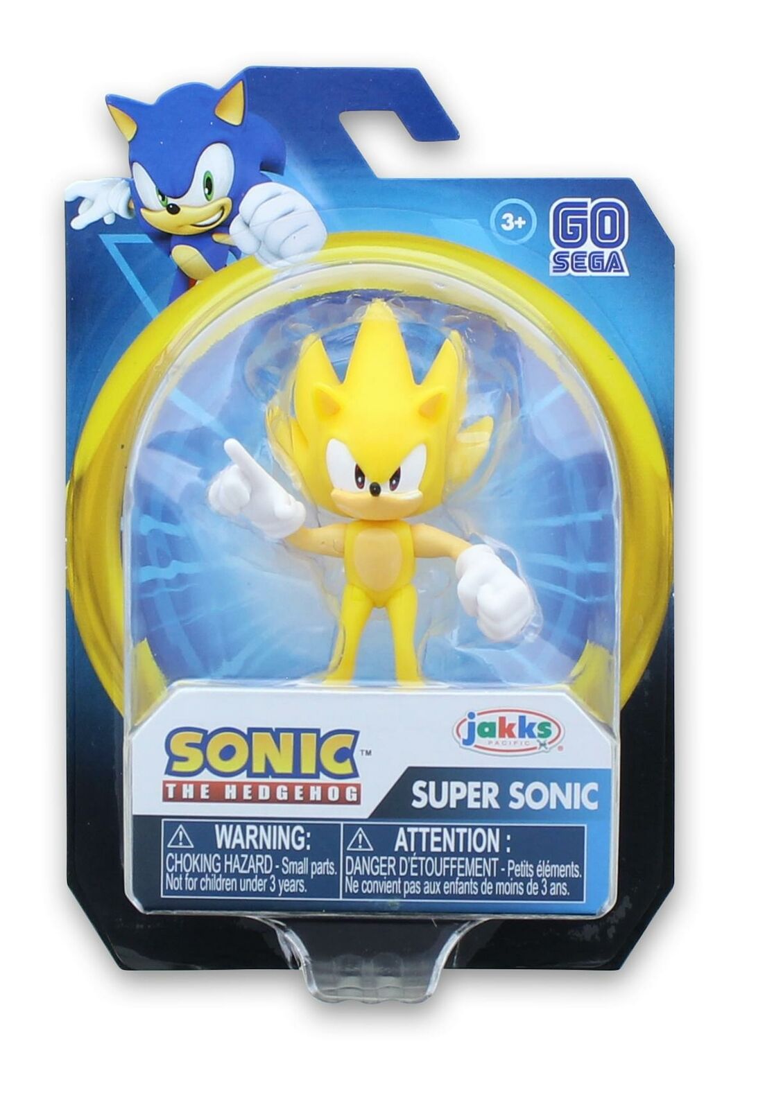 Jakks Sonic 2.5" Inch Articulated Figure Wave 2 Super Sonic