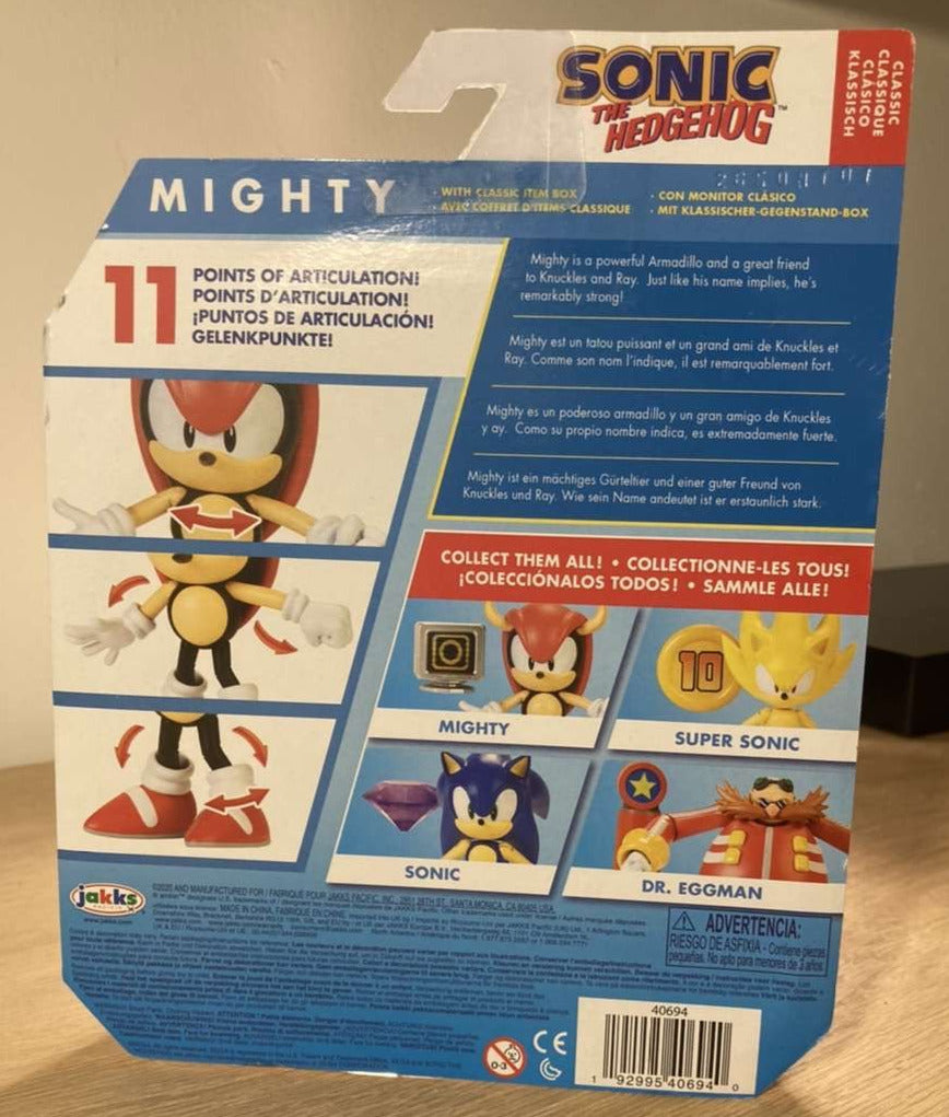 Jakks Sonic 4" Inch Articulated Sonic Figure With Accessory Wave 3 Mighty