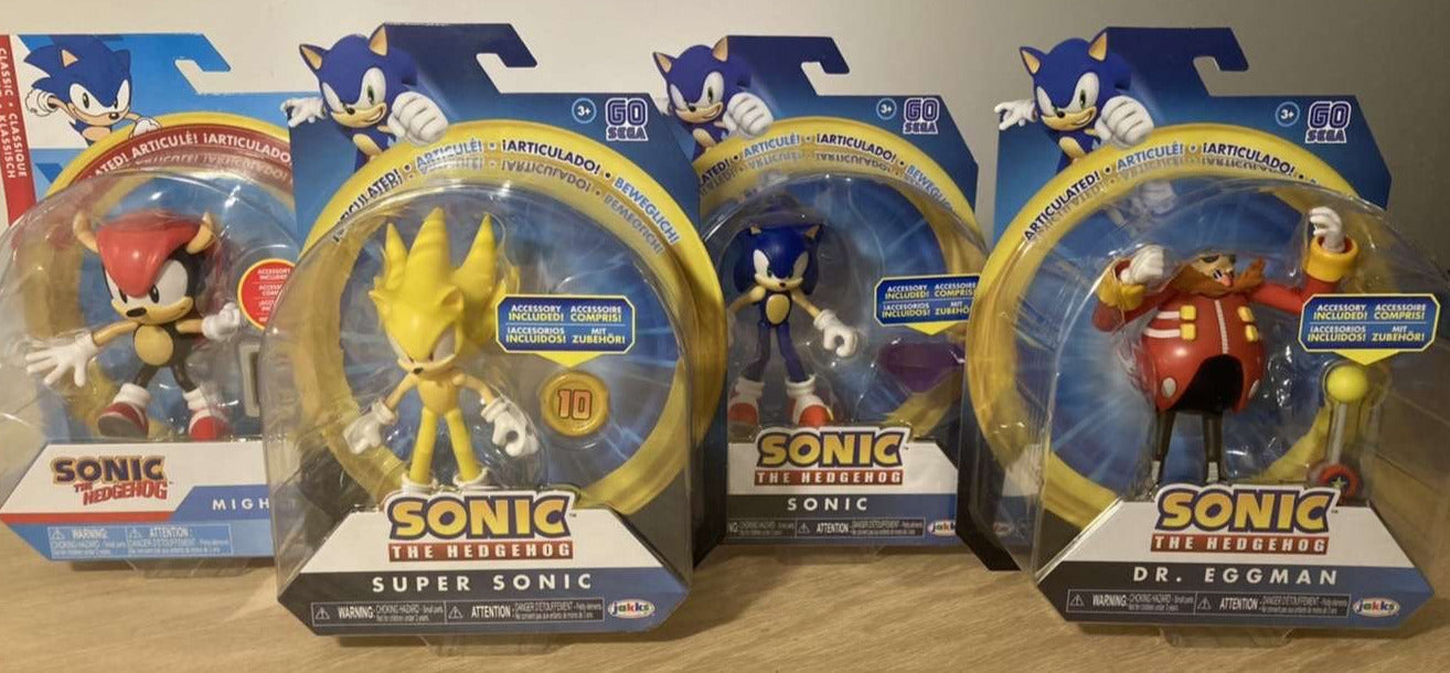 Jakks Sonic 4" Inch Articulated Sonic Figures With Accessories Wave 3 BUNDLE/LOT