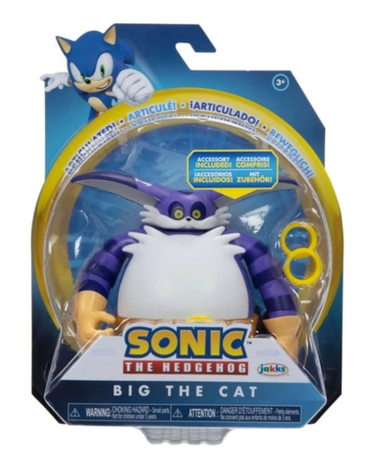Jakks Sonic 4" Inch Articulated Figure Wave 11 Big the Cat With Accessory (Pre-Order)