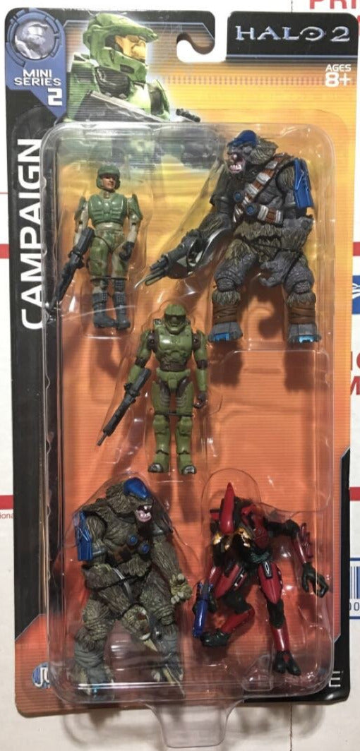 Joyride Studios Halo 2 Mini Series 2 Campaign 5-Pack Action Figure Set