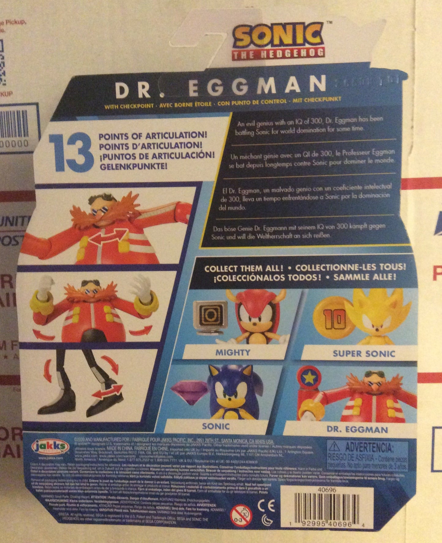 Jakks Sonic The Hedgehog 4" Articulated Figure With Accessory Wave 3 Dr. Eggman