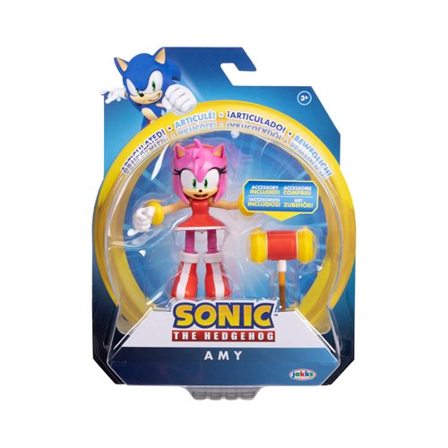 Jakks Sonic 4" Inch Articulated Figure Wave 10 Amy Rose With Accessory (Pre-Order)