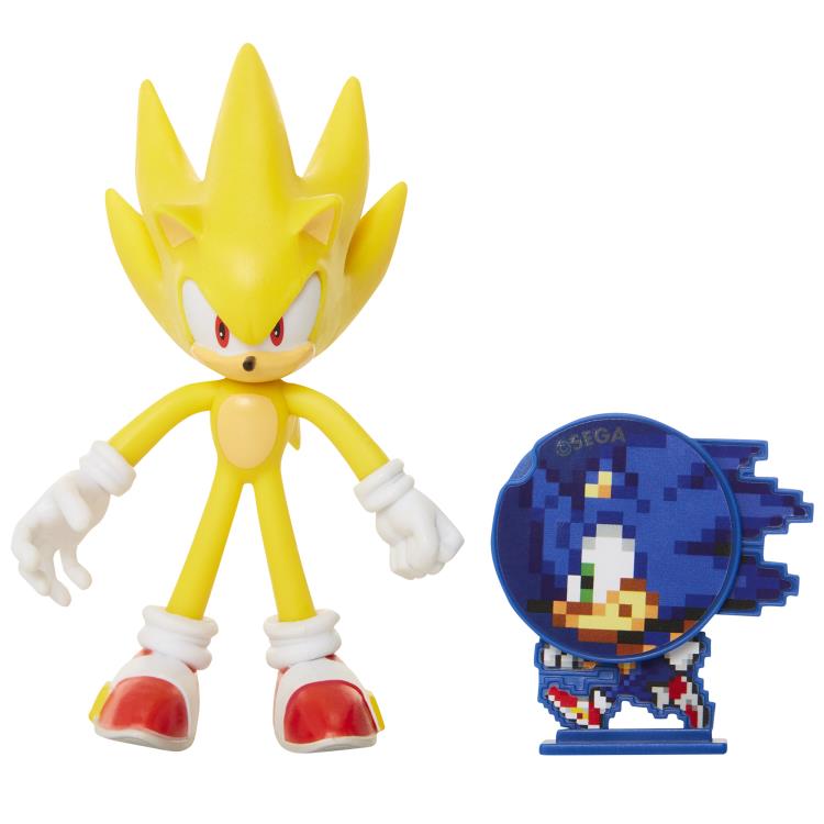 Jakks Sonic The Hedgehog 4" Bendable Figure Wave 2 Super Sonic