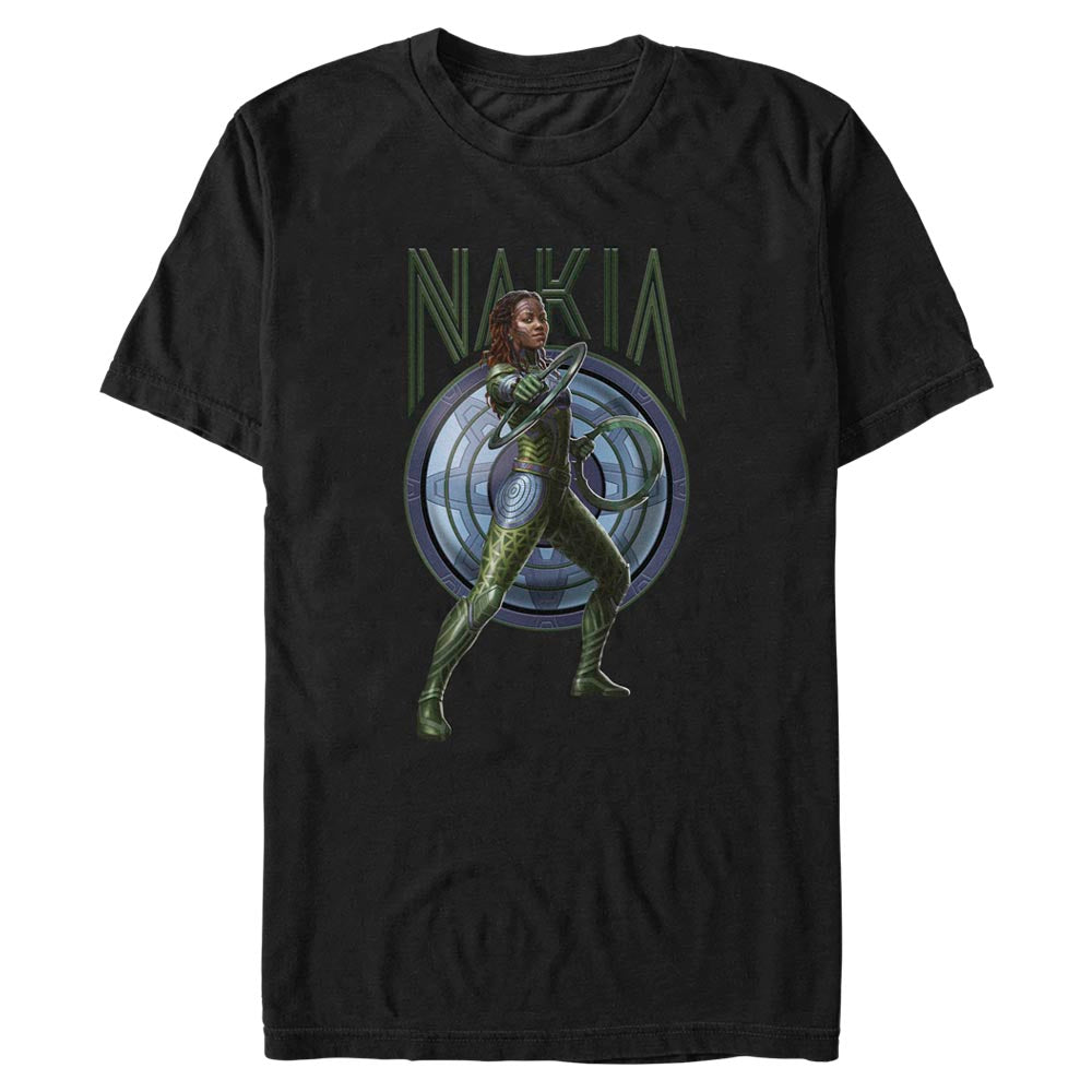 Men's Marvel Black Panther Wakanda Forever Nakia Shield T-Shirt