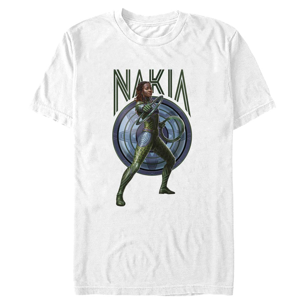 Men's Marvel Black Panther Wakanda Forever Nakia Shield T-Shirt