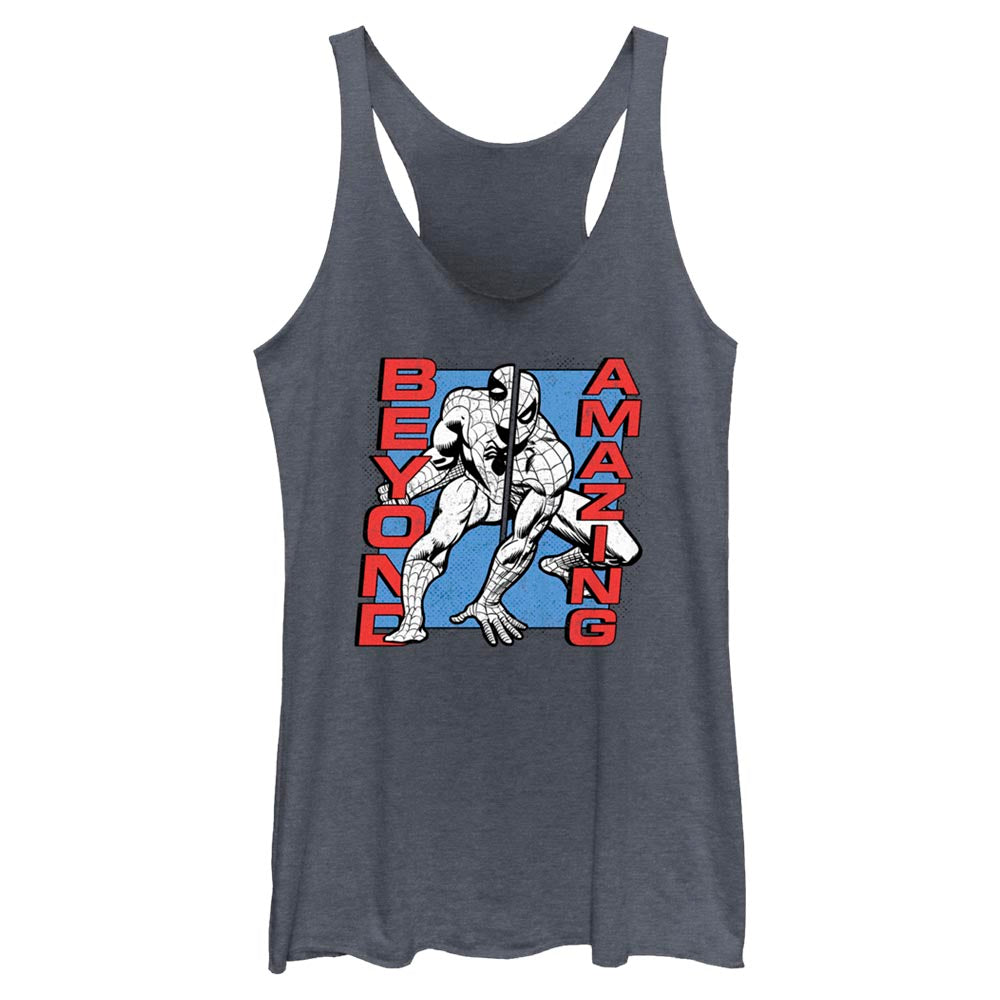 Junior's Marvel Spider-Man Beyond Amazing BEYOND AMAZING PANEL Tank Top