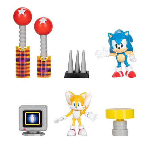 Jakks Pacific Sonic the Hedgehog 2 1/2-Inch Figure Diorama Set