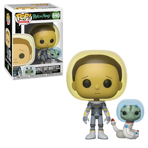 Rick and Morty Space Suit Morty With Snake Pop! Vinyl Figure #690 (Pre-Order)