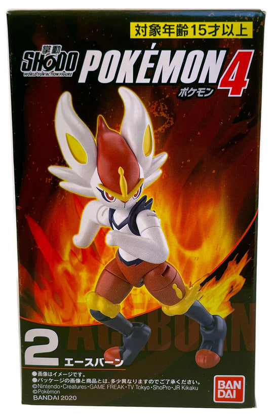 Pokémon Shodo Volume 4 Cinderace Bandai 3" Inch Figure