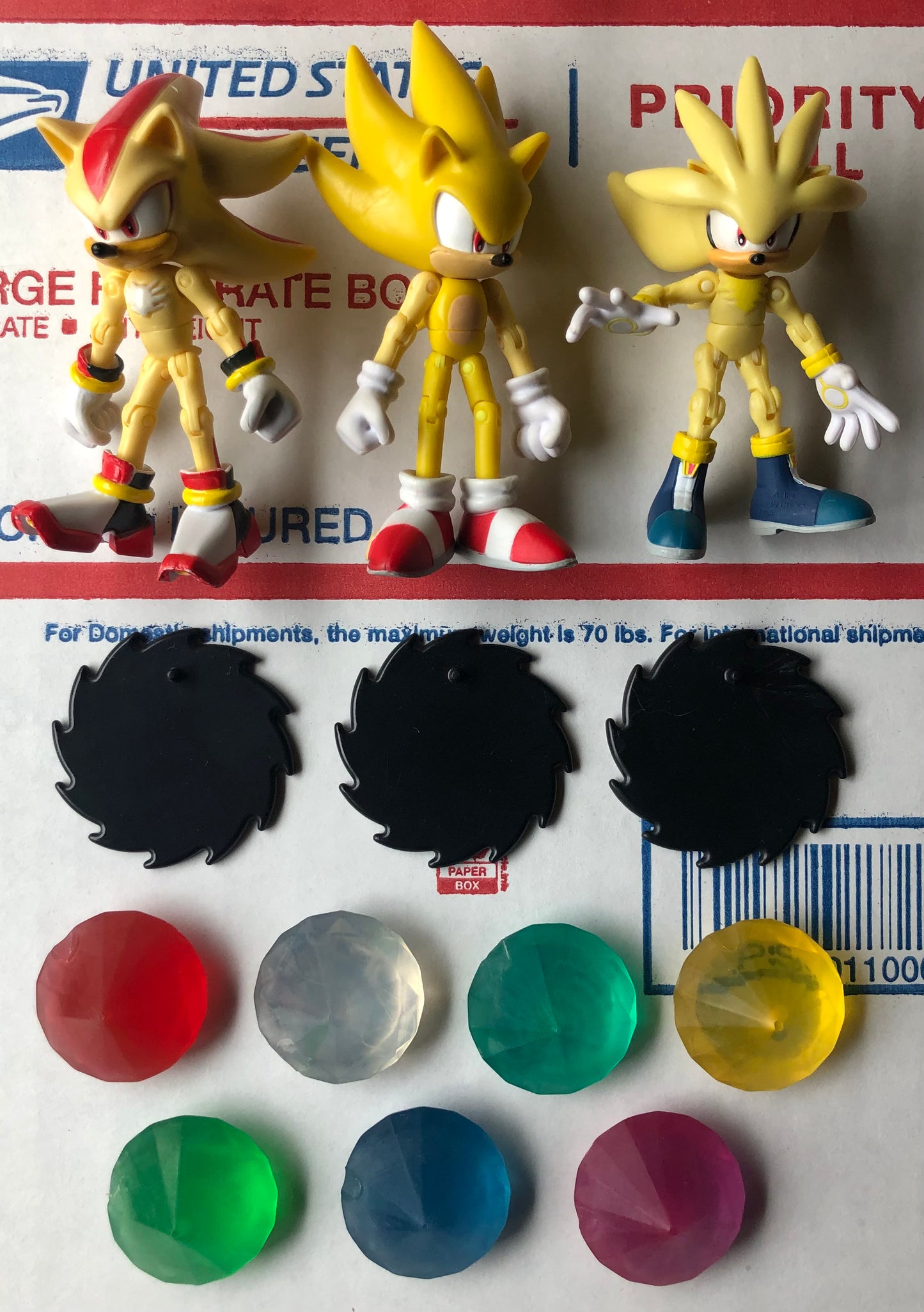 Jazwares 3" Inch Super Pack Sonic Shadow and Silver Action Figure BUNDLE/LOT (Used)