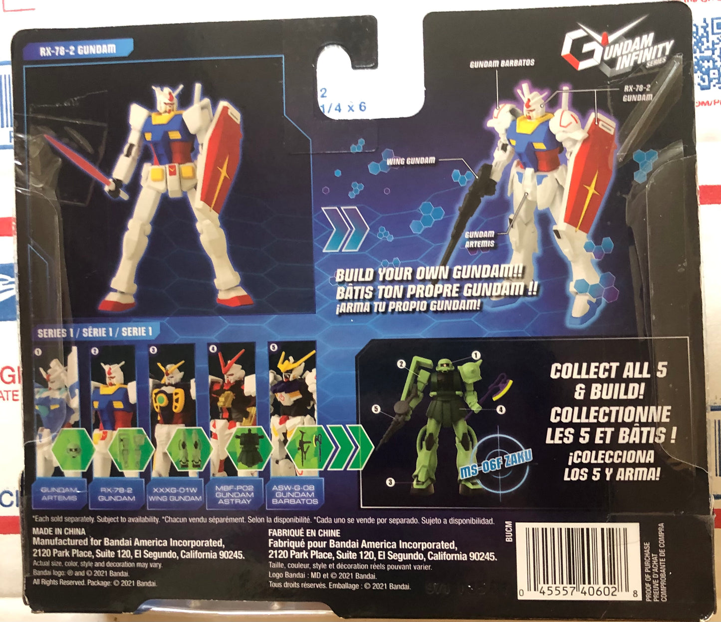 Gundam Infinity Series RX-78-2 + Zaku 4.5 Inch Action Figure