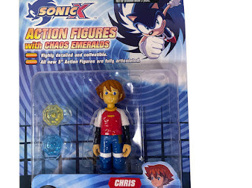 Toy Island Chris X Action Figures with Chaos Emeralds