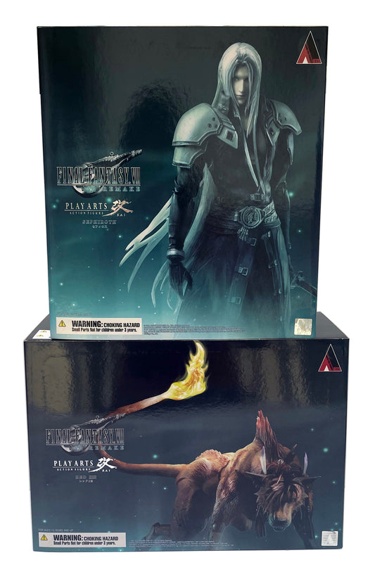Play Arts Kai BUNDLE/LOT Sephiroth and Red XIII Final Fantasy VII Remake