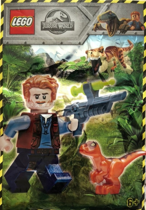 LEGO Jurassic World Owen with Baby Raptor Minifigure Foil Pack Bag Set 121904