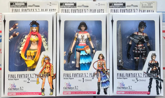 Play Arts Final Fantasy X-2 Rikku Yuna Paine Action Figure BUNDLE/LOT