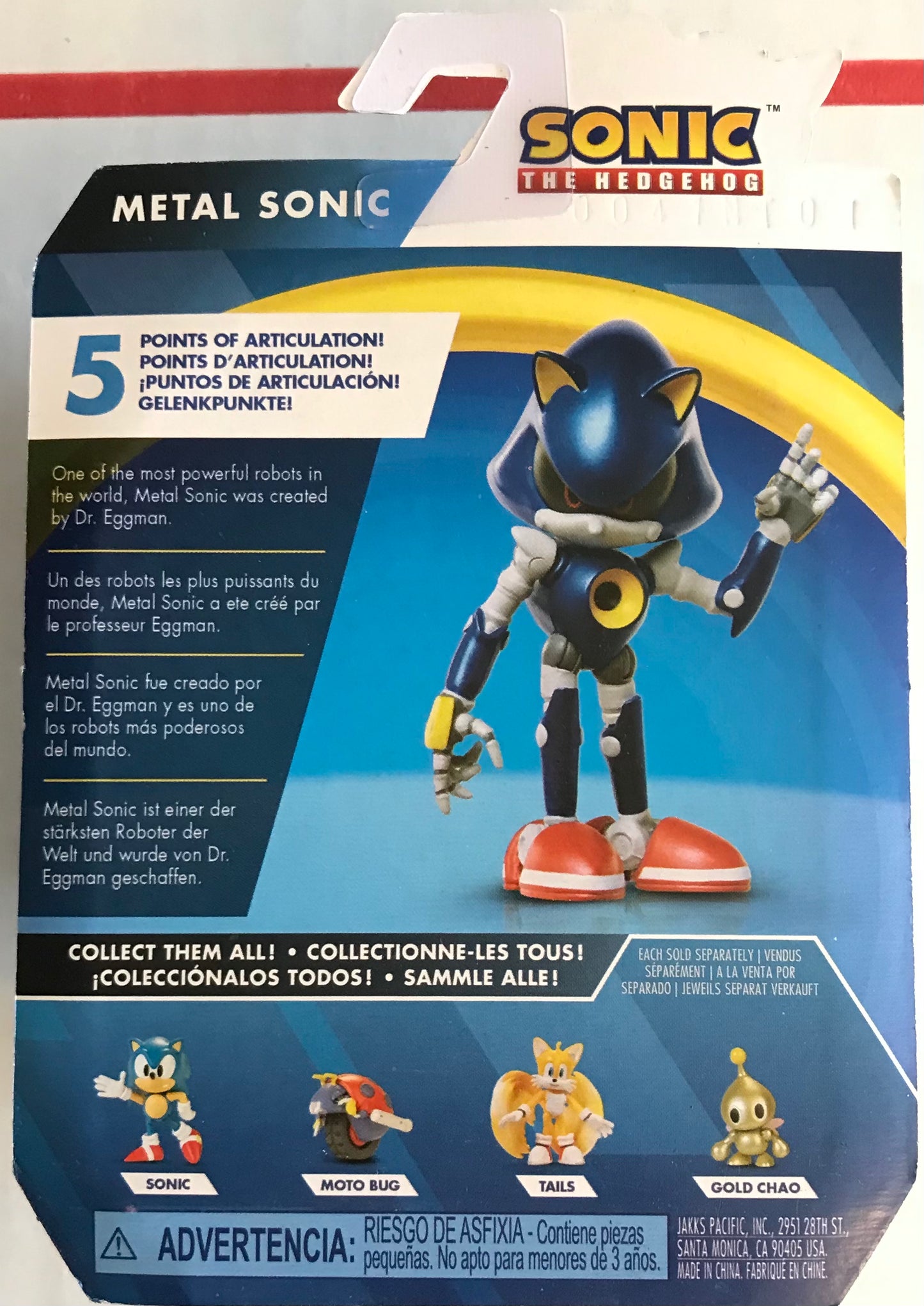 Jakks Sonic 2.5" Inch Articulated Figure Wave 3 Metal Sonic