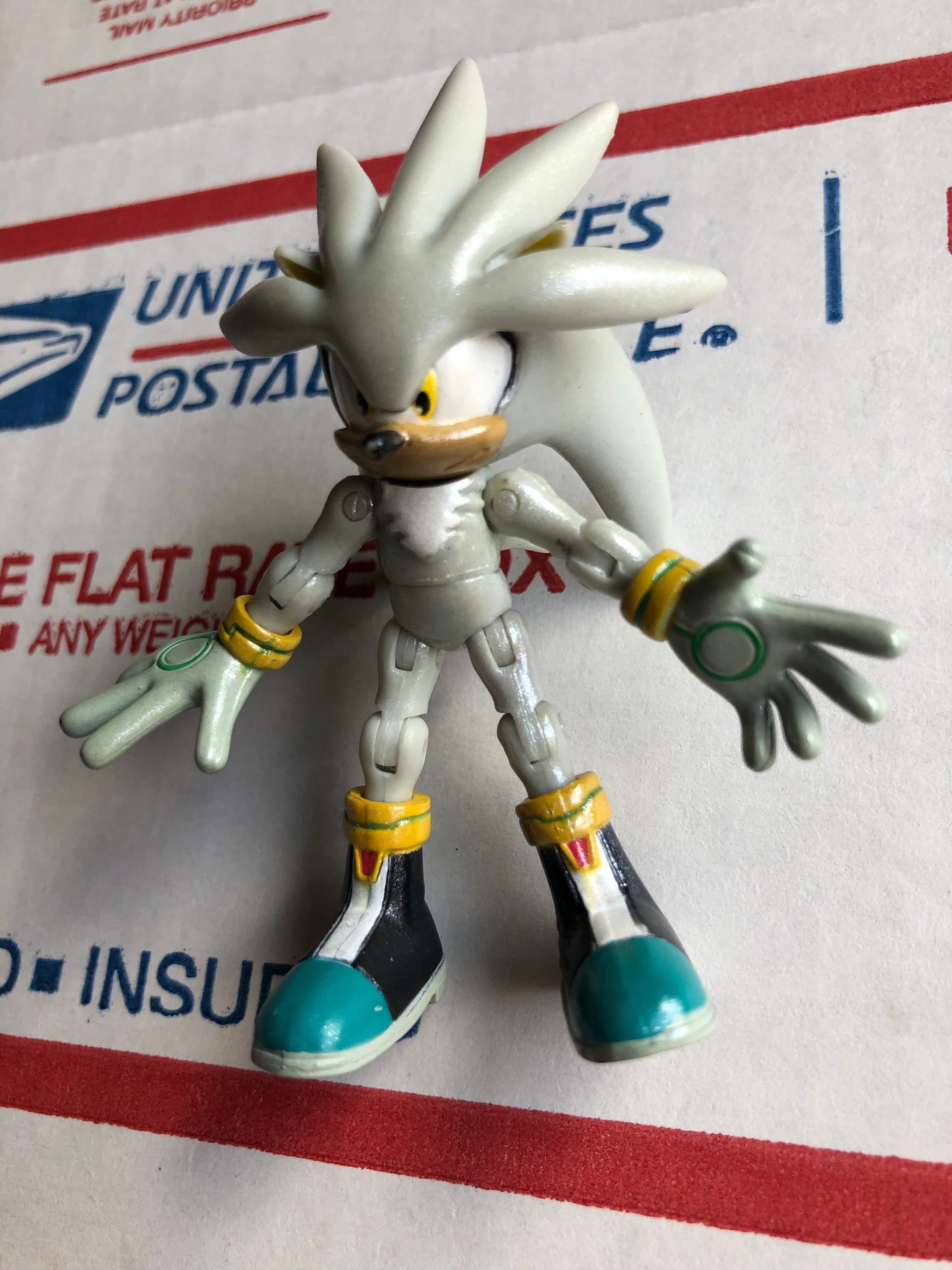 Jazwares Sonic 3" Inch Silver The Hedgehog Action Figure Toy (Used)