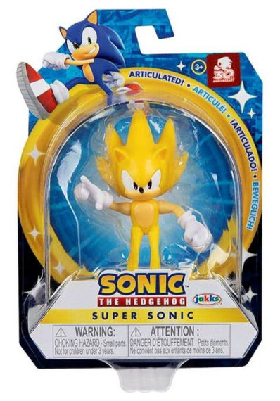Jakks Sonic 2.5" Inch Articulated Figure Wave 4 Super Sonic