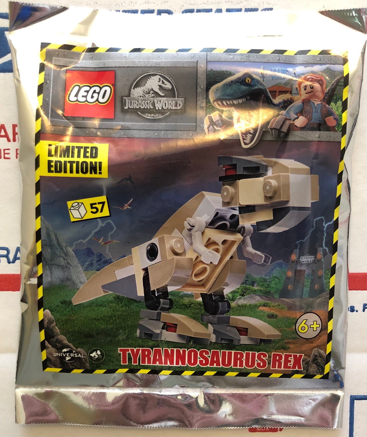 LEGO Jurassic World Tyrannosaurus Rex Limited Edition Foil Pack Bag Build Set 122218