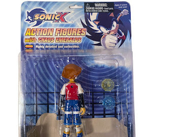 Toy Island Chris X Action Figures with Chaos Emeralds