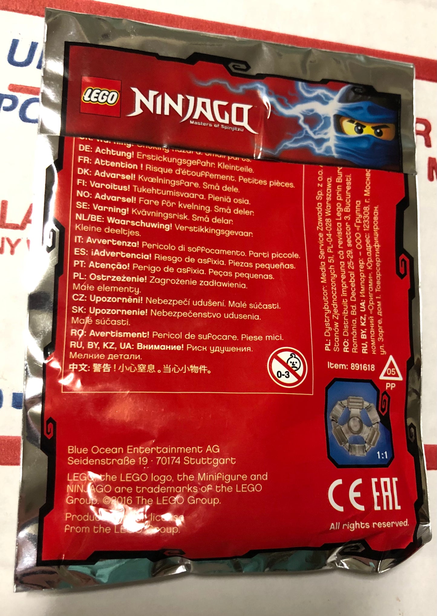 LEGO Ninjago Limited Edition Ronin Minifigure Foil Pack Bag 891618