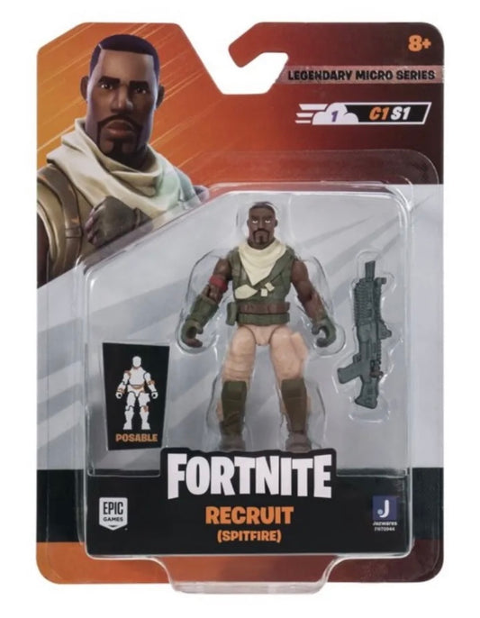 Fortnite Legendary Micro Series 2.5” Inch Articulated Figure Recruit (Spitfire)